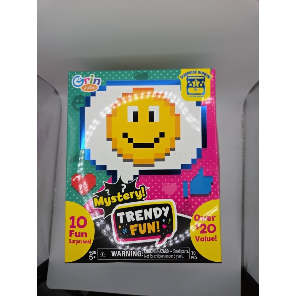 Grin Studios - TRENDY FUN Mystery Toy Box - 10 Trendy Fun Surprises! New!